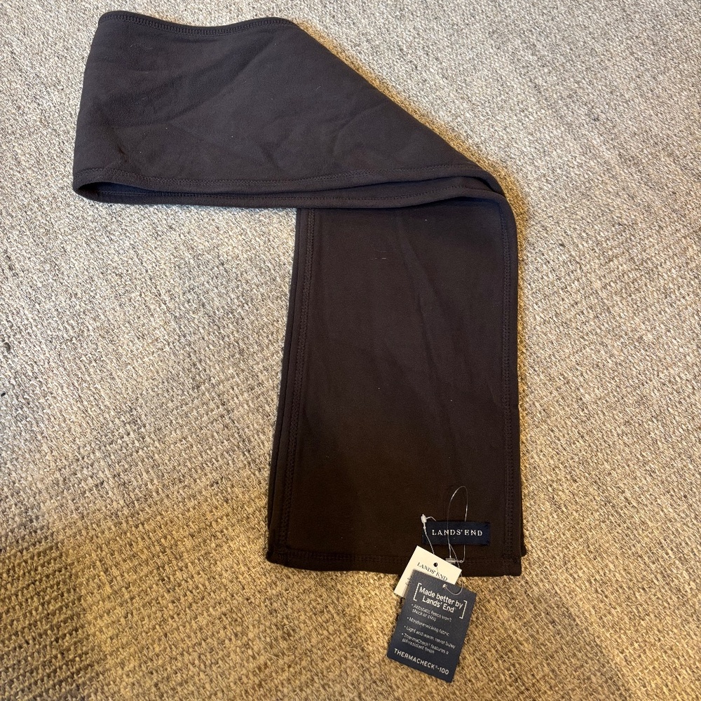 LANDS END THERMACHECK 100 FLEECE SCARF - NWT